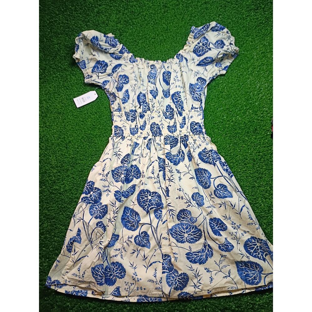 Time and Tru Floral Peasant Mini Dress - XS NWT - Picture 6 of 7
